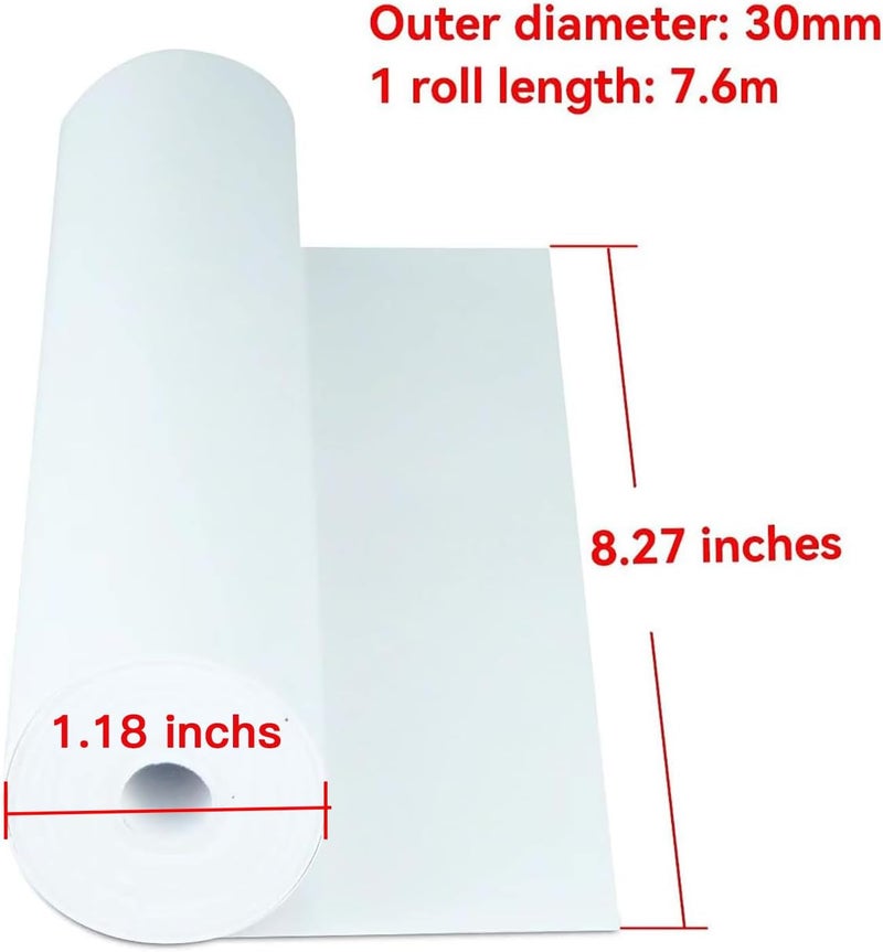 NYEAR 6 Rolls A4 Quick-dry Thermal Paper (210mm/8.27"width/7.6m long,Φ1.18") for portable printer,thicker brighter and the font is clearer to make the printing quality better, (1 roll-27 Sheets) - Image 3